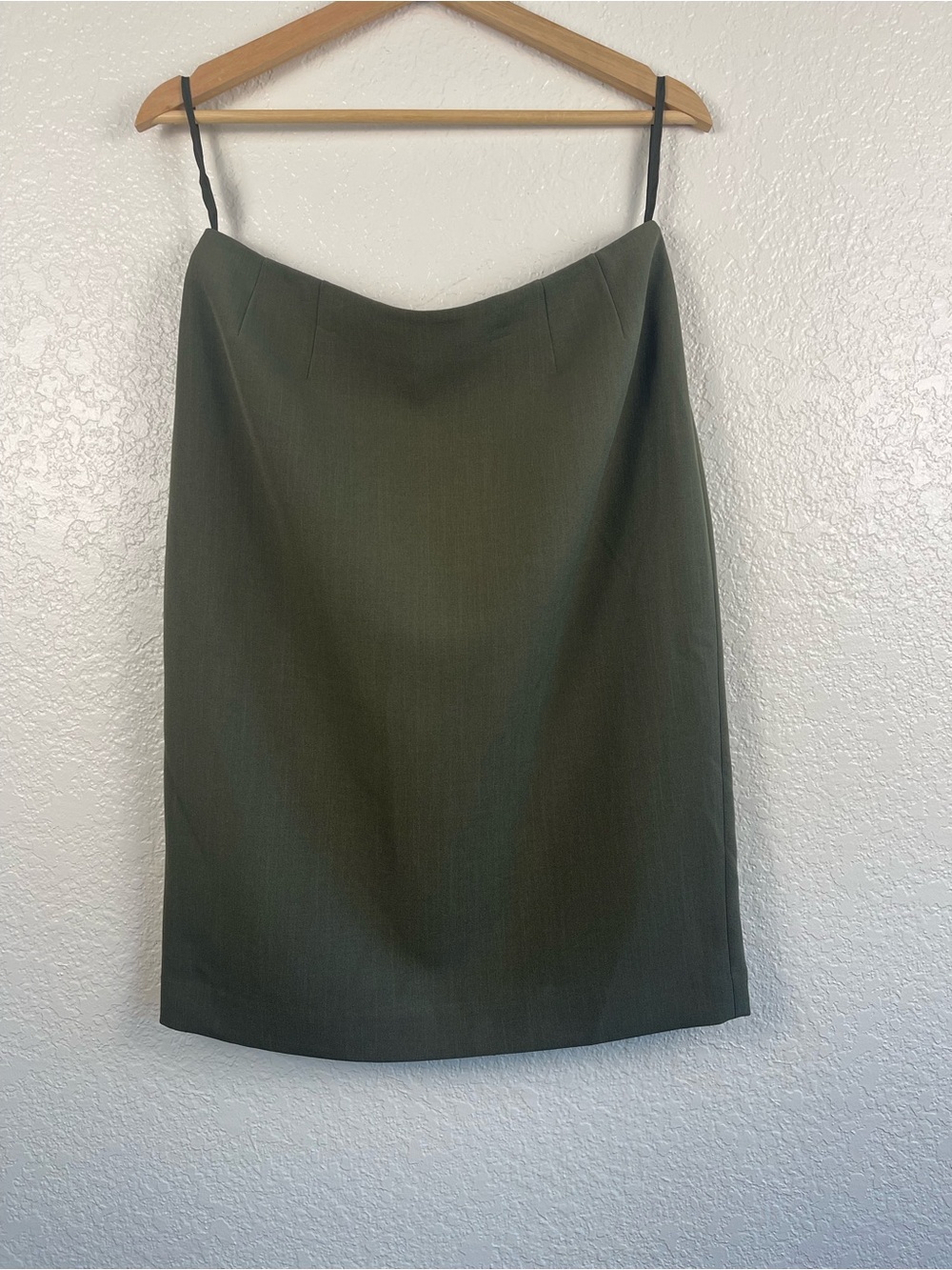 Kasper Olive Green Pencil Skirt Women’s Size 6 Career Office Stretch Lined Midi